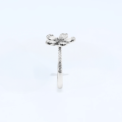 Pt950 Diamond ring Flower