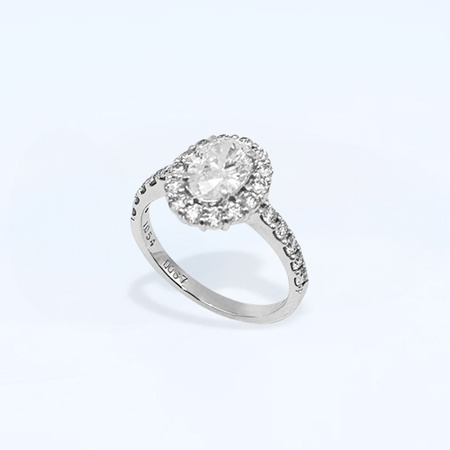 Pt900 Diamond extra ring