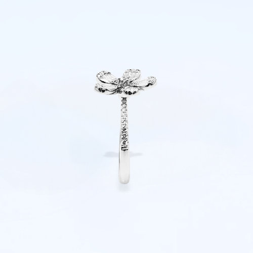 Pt950  Diamond ring Flower