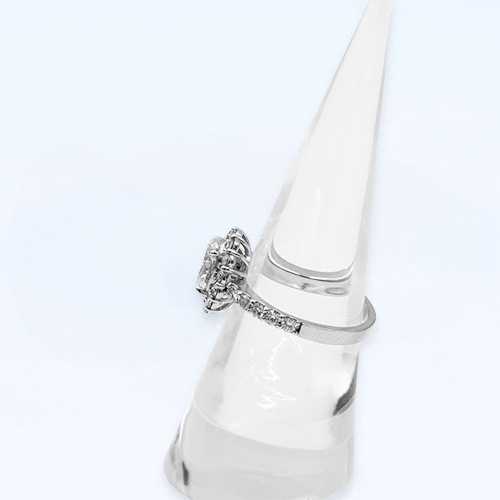 Pt900 Diamond extra ring