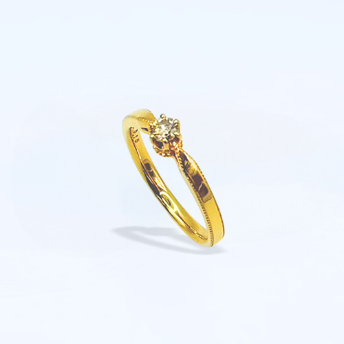 K18 Diamond ring solitaire