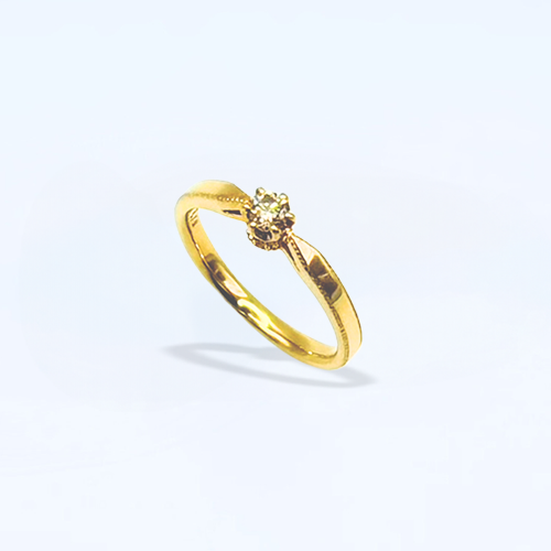 K18 Diamond ring solitaire