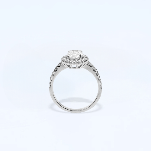 Pt900 Diamond extra ring