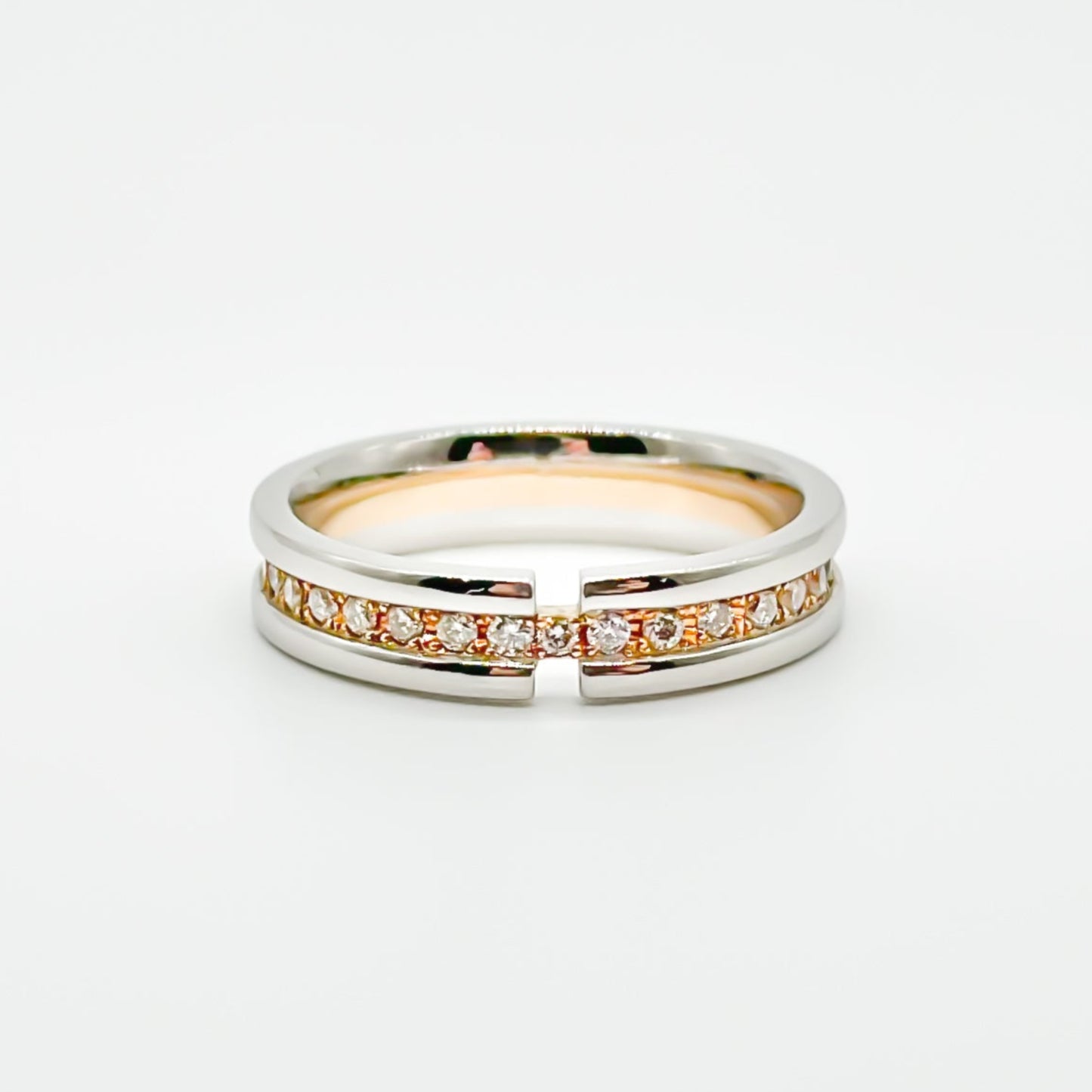 K18×Pt900 combination ring