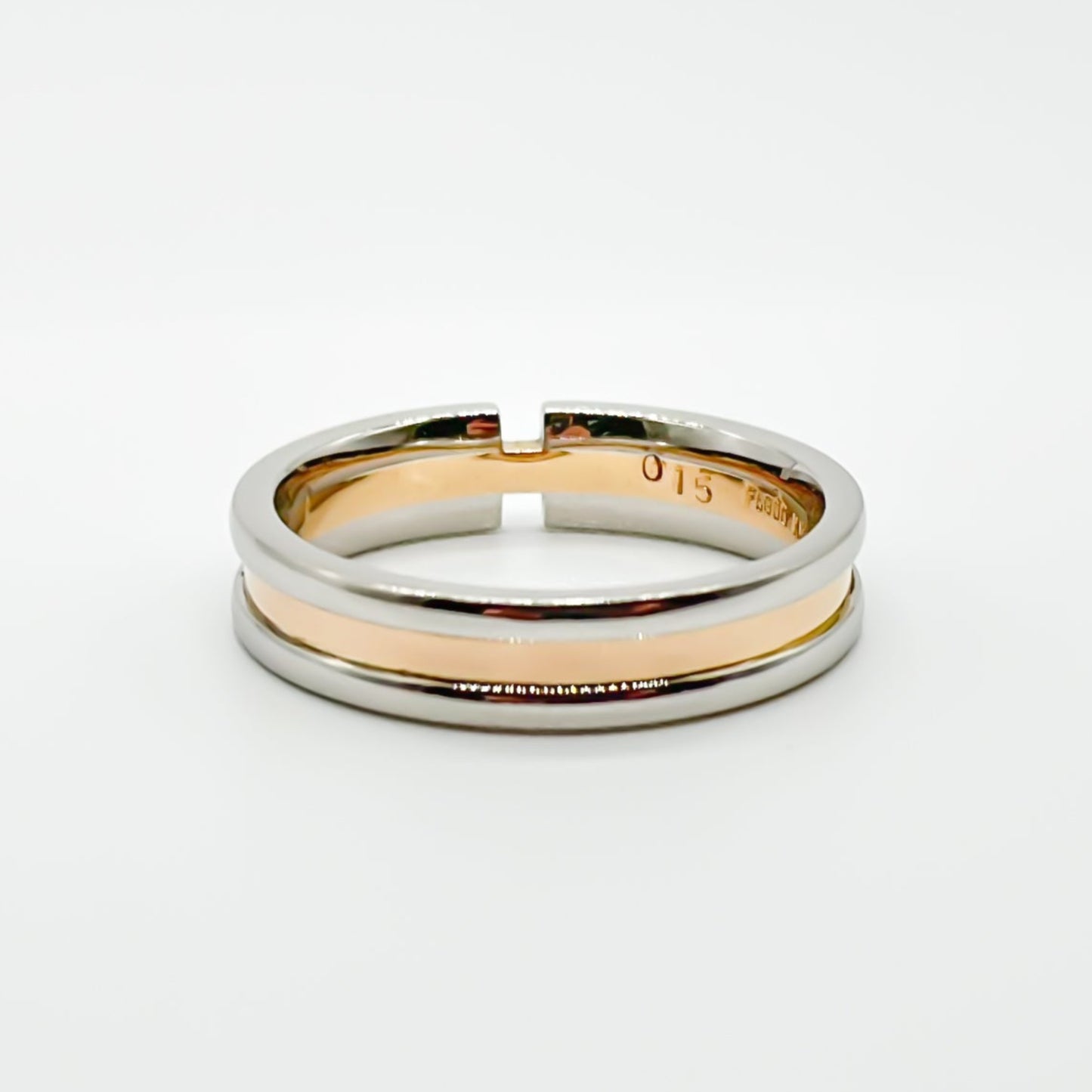 K18×Pt900 combination ring